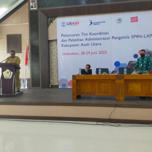 Img 20220628 Wa0059 Launching Tim Koordinasi Dan Pelatihan Admin Pengelola Sp4N-Lapor! Aceh Utara
