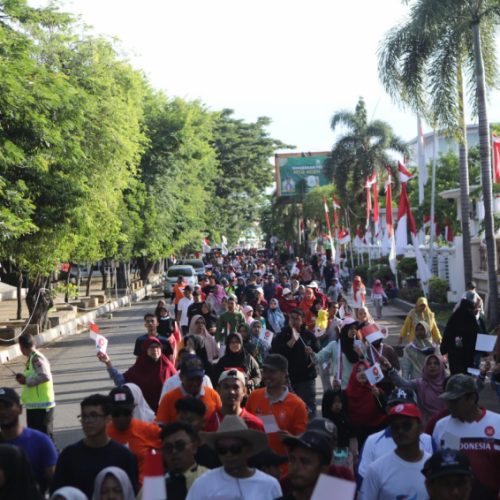 Rayakan HUT ke 77 RI, Ribuan Warga Bersama DPW PKS Aceh Adakan Jalan Santai