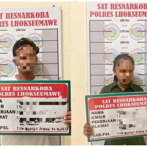 Polisi Ringkus Dua Pengedar Sabu di Lhokseumawe