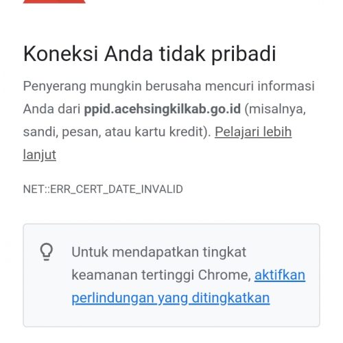 Website Pelayanan Informasi Publik Lumpuh, Hak Masyarakat Aceh Singkil Terancam