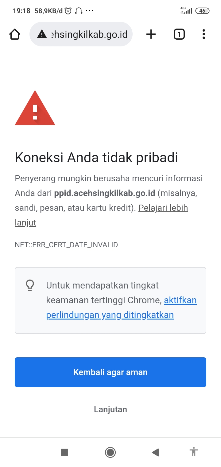 Screenshot 2022 09 14 19 18 16 627 com.android.chrome Website Pelayanan Informasi Publik Lumpuh, Hak Masyarakat Aceh Singkil Terancam