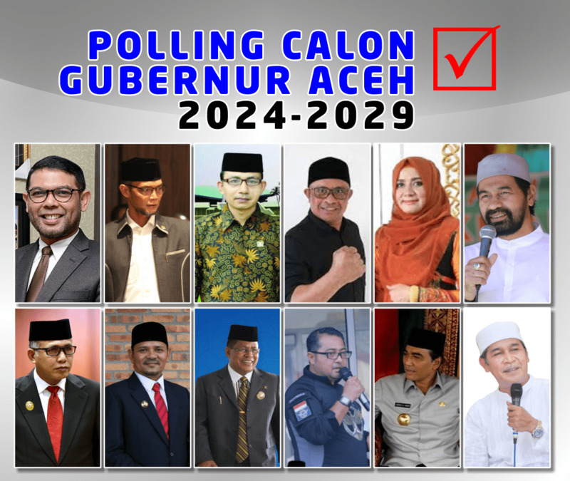 polling calon gubernur aceh 2024-2029